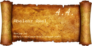 Abelesz Axel névjegykártya